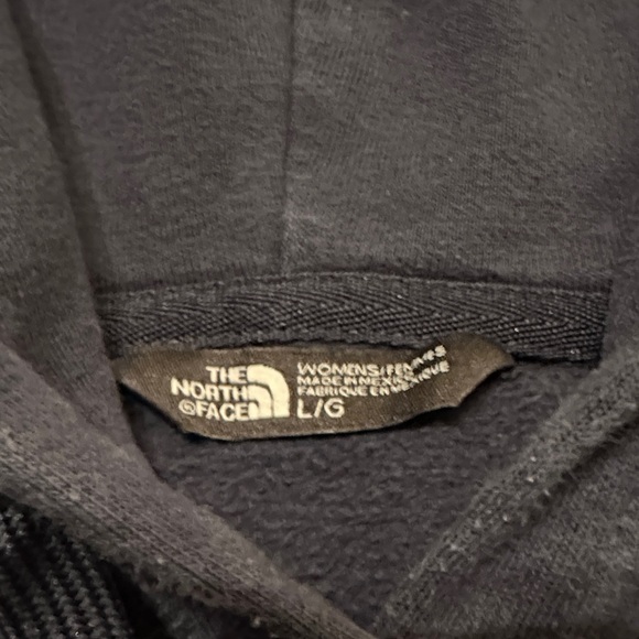 The North Face Womens Pullover Hoodie Graphic Logo Sweatshirt Navy Blue Size L - Picture 5 of 9